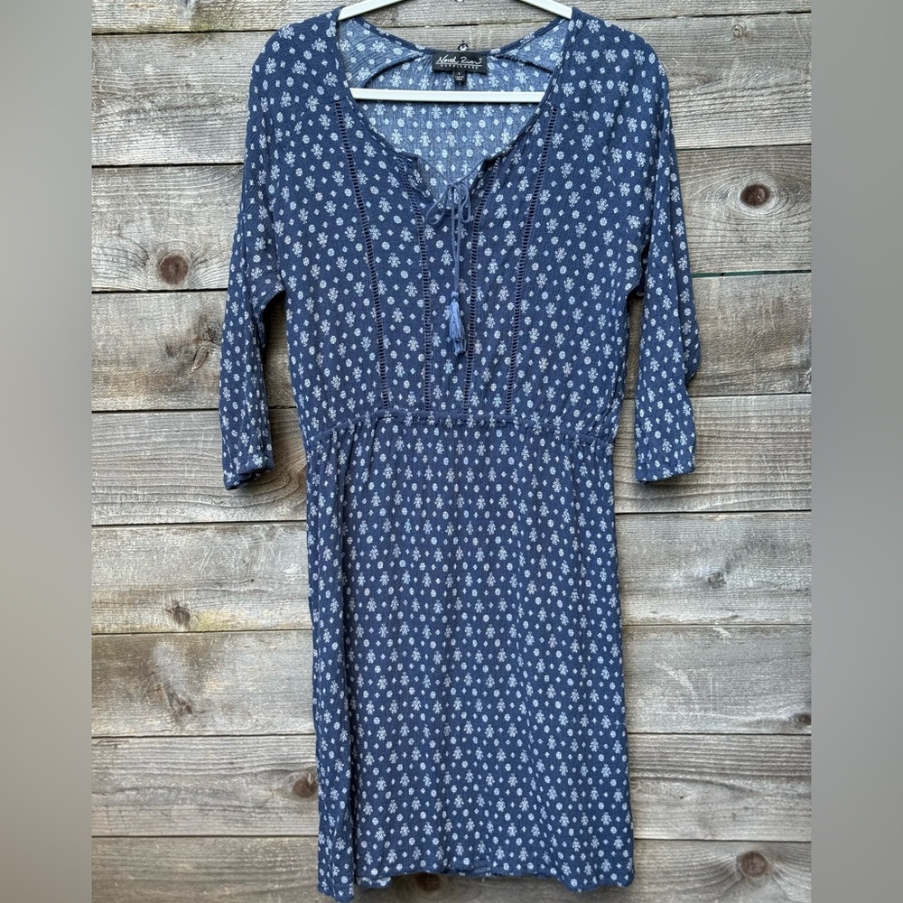 Charming Blue 3/4 Sleeve Dress